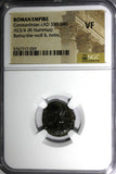 Roman Empire Constantinian BI Nummus cAD 330-340 Roma/She-Wolf &Twins NGC VF (9)