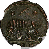 Roman Empire Constantinian BI Nummus AD 330-340 Roma/She-Wolf&Twins NGC AU (55)