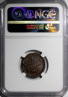 Russia Nicholas I Copper 1841 CM 1/2 Kopek NGC AU50 BN 1 Graded Highest C# 143.4