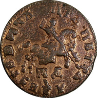 RUSSIA Peter I Copper 1709 MD 1 Kopeck 24mm Kadashevsky RARE DATE KM# 118 (516)