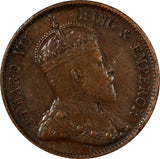 STRAITS SETTLEMENTS Bronze Edward VII 1905 1/4 Cent  SCARCE KM# 17 (3683)
