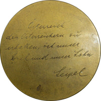 AUSTRIA Medal 1923 Ignaz Seipel Federal Chancellor of the 1st Republic 60 mm (8)