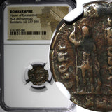 ROMAN Constans AD 337-350 AE4 BI Nummus / Army Soldiers NGC (088)