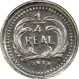Guatemala Silver 1884 1/4 Real Mintage-100.030 Toned KM# 151 (22 676)