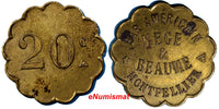 FRANCE EMERGENCY Montpellier (34) Bar Americain.Mege et Beaume. 20 centimes (23)