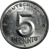 Germany - Democratic Republic Aluminum 1950 A 5 Pfennig aUNC KM# 2 (18 715)