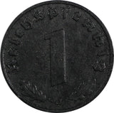 Germany - Third Reich Zinc 1942 J 1 Reichspfennig Hamburg WWII Issue KM# 97 (09)