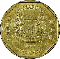 Singapore Aluminum-Bronze 1997 $1.00 Dollar KM# 103 (21 596)