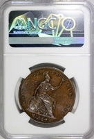 GREAT BRITAIN Victoria Copper 1858 1 Penny NGC MS60 BN  KM# 739 (027)