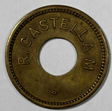 COSTA RICA, Token, R. CASTELLA M / VALE POR 25 CENTIMOS 24mm, RULAU -CR14