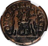 ROMAN.Diocletian AD 284-305 AE Post-Ref. Radiate Rev.Victory on Globe NGC (125)