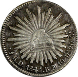 Mexico Silver 1842/3 D RM 1/2 Real OVERDATE Durango Mint KM# 370.3 (15 473)