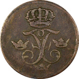 Sweden Frederick I Copper 1743 1 Ore, S.M. 29,75mm BETTER DATE KM# 416.1  ( 163)