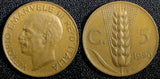 Italy Vittorio Emanuele III Bronze 1920 5 Centesimi KM# 59 (23 724)