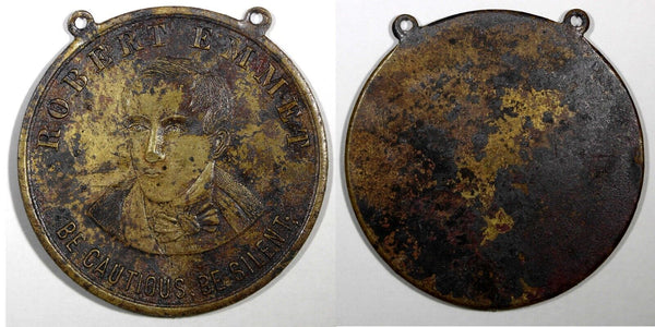 IRELAND Bronze Uniface Medal  Be cautious Be silent  Robert Emmet (1778 - 1803)