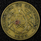 GUATEMALA Brass 1933 1 Centavo Royal British Mint  KM# 249 (22 825)