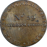 Conder Token Great Britain-Somersetshire 1/2d Penny D&H#28 Bath No. 39 Milsom St