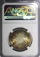 SWEDEN Silver Jubilee Oscar II 1897 EB 2 Kronor NGC MS65 NICE TONED KM# 762 (14)