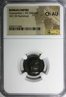 Roman Empire Constantine I AD 307-337 AE3 BI Nummus NGC Ch AU (047)