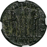 ROMAN Constantine II as Caesar AD 337-340 AE3/4 Nummus / SOLDIERS NGC (351)