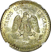 Mexico ESTADOS UNIDOS MEXICANOS Silver 1933 M Peso NGC MS65 BU KM# 455