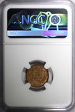 India-British George V Bronze 1928 (C) 1/12 Anna NGC MS66 RB TOP GRADE KM#509(4)