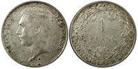 Belgium Albert I Silver 1912 1 Franc Dutch 23 mm High Grade KM# 73.1 (22 228)