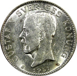 SWEDEN Gustaf V Silver 1937 G KRONA UNC KM#786.2 (22 940)