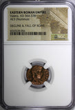 EASTERN ROMAN EMPIRE Valens AD 364-378 AE3 Nummus /Rev.Christian Chi-Rho NGC (6)