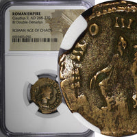 ROMAN EMPIRE Claudius II AD 268-270 BI Double-Denarius /Annona Cult of Grain NGC