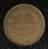Italy Vittorio Emanuele III Bronze 1904 R 1 Centesimo KM# 35  (22 487)