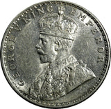 India-British George V Silver 1913 (B) 1 Rupee aUNC Mint Luster KM# 524 (18 825)