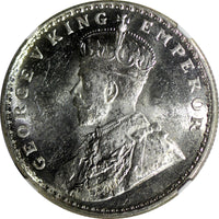 India-British George V Silver 1920 (C) Rupee NGC MS62 Calcutta Mint KM# 524 (7)