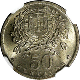 Portugal 1968 50 Centavos Last Year for Type NGC MS65 KM# 577 (022)