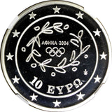 Greece Silver Olympics Sports Javelin 2003 10 Euro NGC PF68 ULTRA CAMEO KM# 193