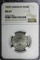 Germany-Federal Republic 1969 F 1 Mark Stuttgart NGC MS67 TOP GRADED KM# 110(07)