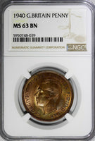 Great Britain George VI Bronze 1940 1 Penny NGC MS63 BN KEY DATE KM# 845 (039)