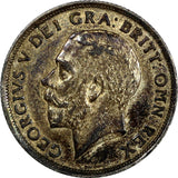 Great Britain George V Silver 1915 1 Shilling XF Toning KM# 816;S-4013 (11 371)
