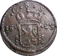 Sweden Carl XI (1660-1697) 1683 1 Ore,S.M.38,62g.VF Mintage-336,000 KM264b(6999)