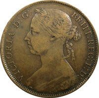 Great Britain Victoria (1837-1901) Bronze 1891 1 Penny KM# 755 (24 162)