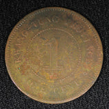 China - Provincial KWANGTUNG PROVINCE Bronze Year 5 (1916) 1 Cent Y# 417 (446)