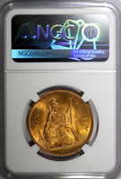 Great Britain Elizabeth II Bronze 1967 1 Penny NGC MS65 RD RED BU KM# 897 (03)