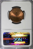 Angola Bronze 1956 1 Escudo NGC MS65 RB RED-BROWN KM# 76 (067)