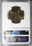 MEXICO Bronze 1927 MO 5 Centavos NGC MS65 BN NICE TONING KM# 422