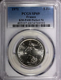 FRANCE Nickel 1971 5 Franc Pieforts PCGS SP69 Specimen TOP GRADED KM# P430 (93)