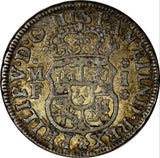 MEXICO Philip V Silver 1736 MO MF Real Mexico Mint Toned SCARCE KM# 75.1 (206)