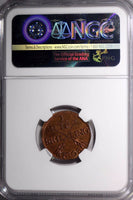 SWEDEN Gustaf IV Copper 1808 1/12 Skilling NGC MS64 RB 1 GRADED HIGHER KM563(74)