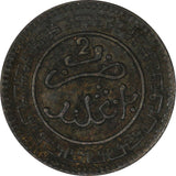Morocco Abd al-Aziz Bronze 1320 (1903) Bi	2 Mazunas ch.XF Y# 15.1 (19 679)