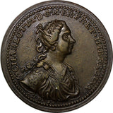 GREAT BRITAIN 1761 CORONATION MEDAL OF CHARLOTTE 34mm By Lorenz Natter. (10 584)