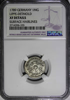 Germany  LIPPE-DETMOLD 1789 1 Mariengroschen NGC XF DETAILS 1 YEAR KM# 211 (103)